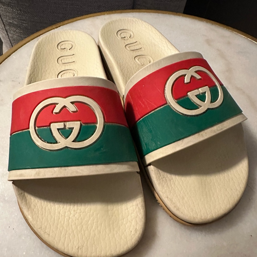 Gucci Leather Slides